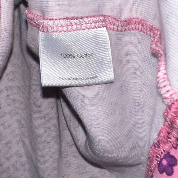 Hanna Andersson Girl's Pink Long Sleeve Dress with Purple Flowers Size 110cm/5 - Picture 4 of 5